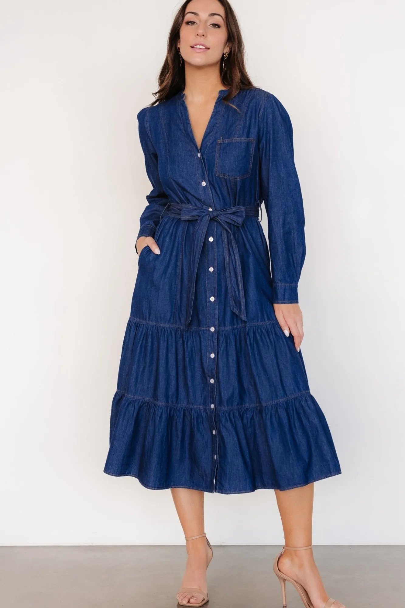 Baltic Born Misty Midi Dress | Denim Blue