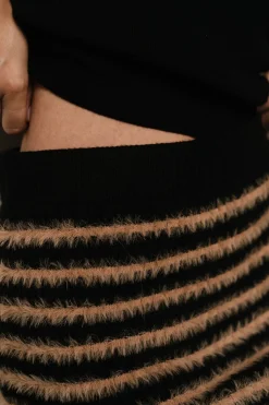Baltic Born Mitzi Knit Midi Skirt | Black + Camel