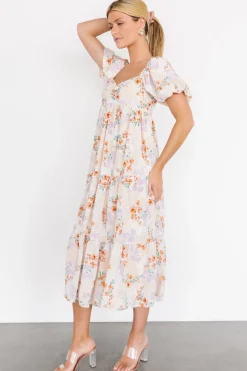 Baltic Born Molly Midi Dress | Cream Floral
