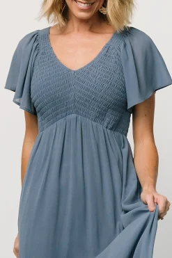 Baltic Born Monica Smocked Dress | Whisper Blue