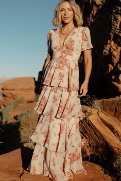 Baltic Born Montaigne Ruffle Maxi Dress | Rose Floral