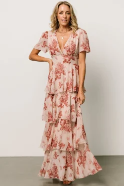 Baltic Born Montaigne Ruffle Maxi Dress | Rose Floral