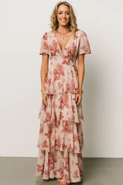 Baltic Born Montaigne Ruffle Maxi Dress | Rose Floral
