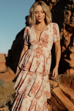 Baltic Born Montaigne Ruffle Maxi Dress | Rose Floral