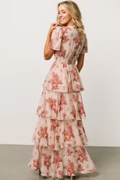 Baltic Born Montaigne Ruffle Maxi Dress | Rose Floral