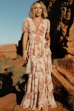 Baltic Born Montaigne Ruffle Maxi Dress | Rose Floral