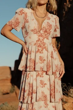 Baltic Born Montaigne Ruffle Maxi Dress | Rose Floral
