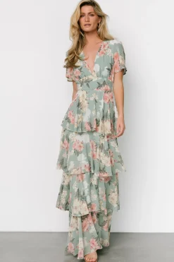 Baltic Born Montaigne Ruffle Maxi Dress | Sage Floral