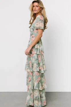 Baltic Born Montaigne Ruffle Maxi Dress | Sage Floral