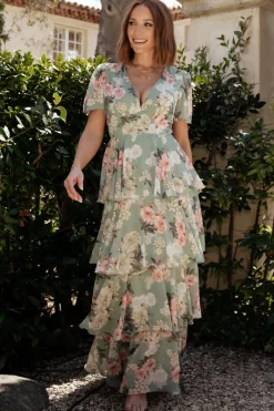 Baltic Born Montaigne Ruffle Maxi Dress | Sage Floral