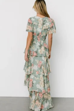 Baltic Born Montaigne Ruffle Maxi Dress | Sage Floral