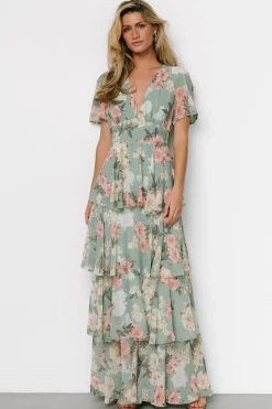 Baltic Born Montaigne Ruffle Maxi Dress | Sage Floral