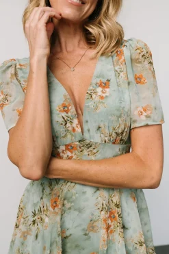 Baltic Born Montaigne Ruffle Maxi Dress | Blue Sage Floral