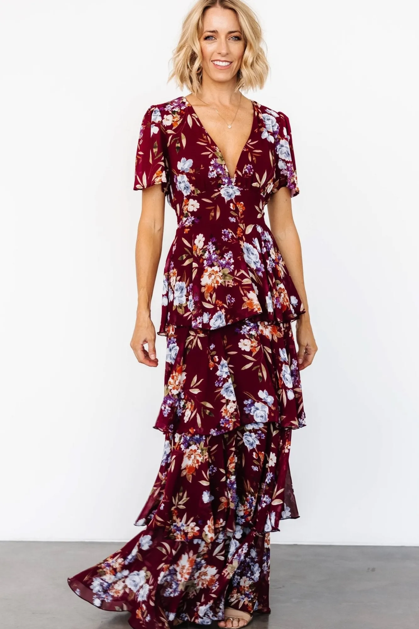 Baltic Born Montaigne Ruffle Maxi Dress | Mulberry Floral