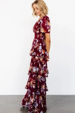 Baltic Born Montaigne Ruffle Maxi Dress | Mulberry Floral