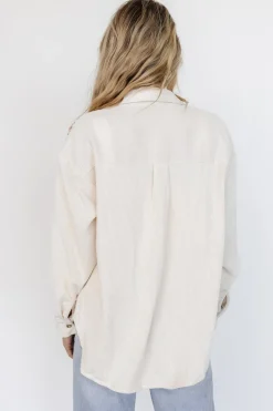 Baltic Born Montreal Houndstooth Shacket | Taupe + Ivory
