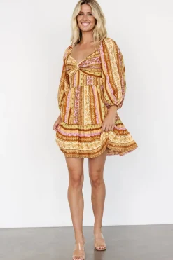 Baltic Born Moriah Mini Dress | Camel Multi