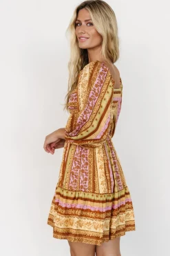 Baltic Born Moriah Mini Dress | Camel Multi