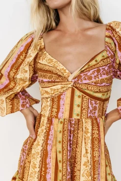 Baltic Born Moriah Mini Dress | Camel Multi