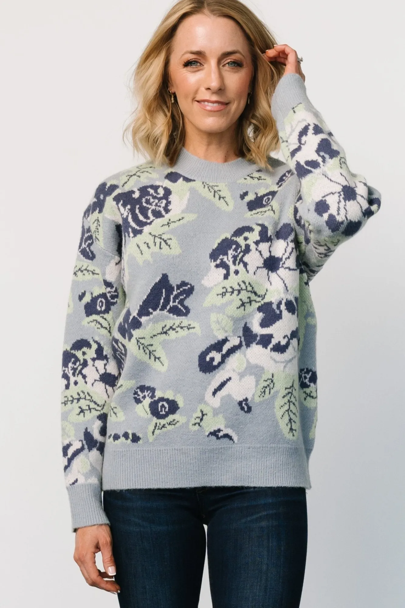 Baltic Born Munich Sweater | Light Blue Multi