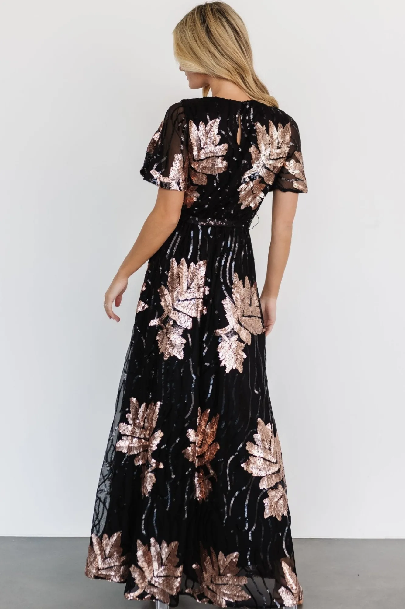 Baltic Born Muse Sequin Maxi Dress | Black + Rose