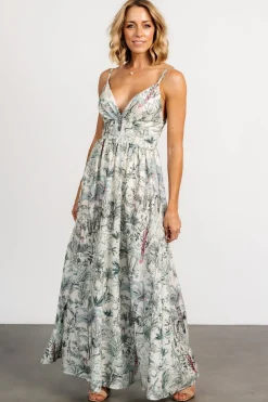 Baltic Born Naia Maxi Dress | Natural + Sage Print