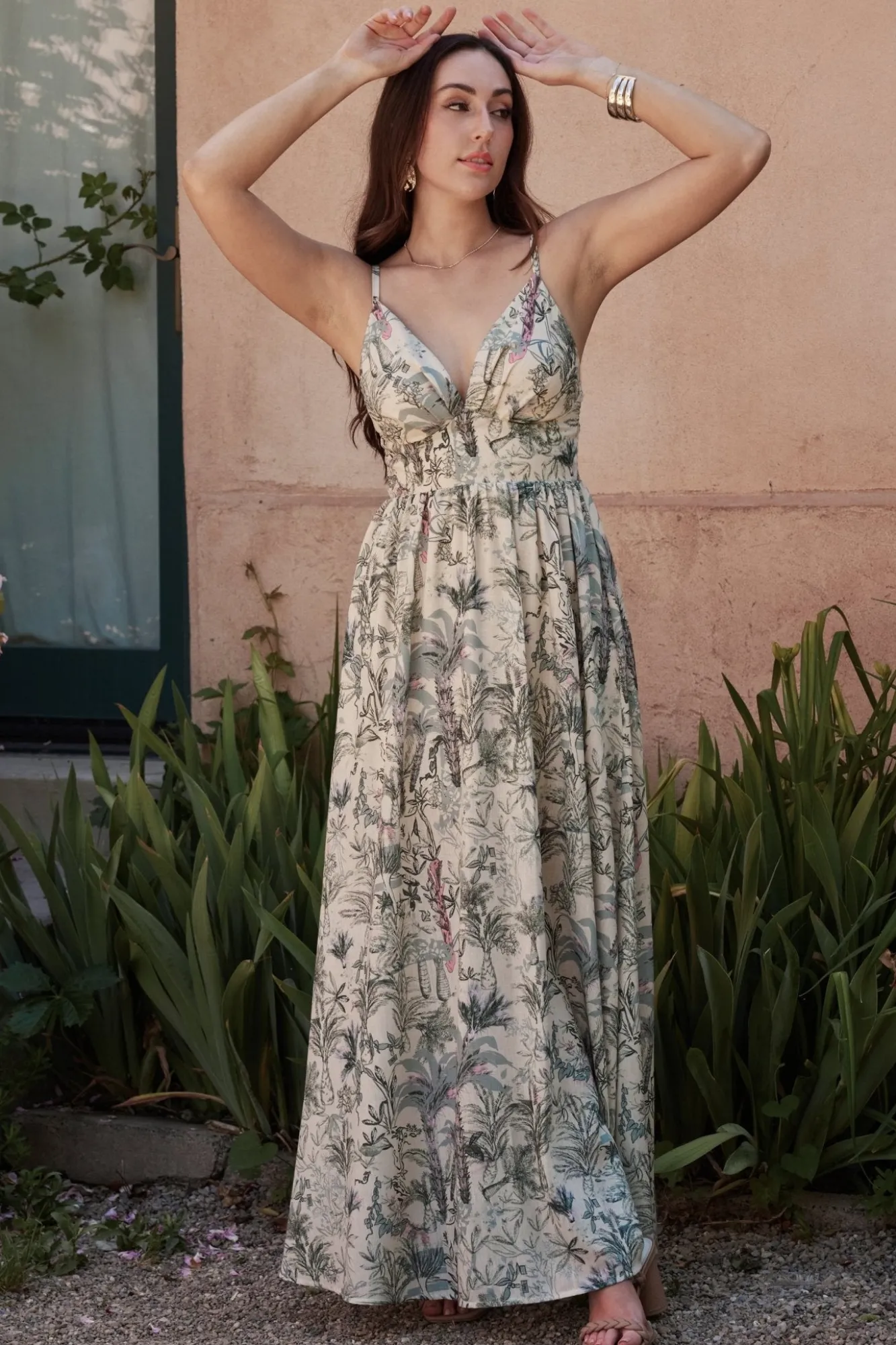 Baltic Born Naia Maxi Dress | Natural + Sage Print