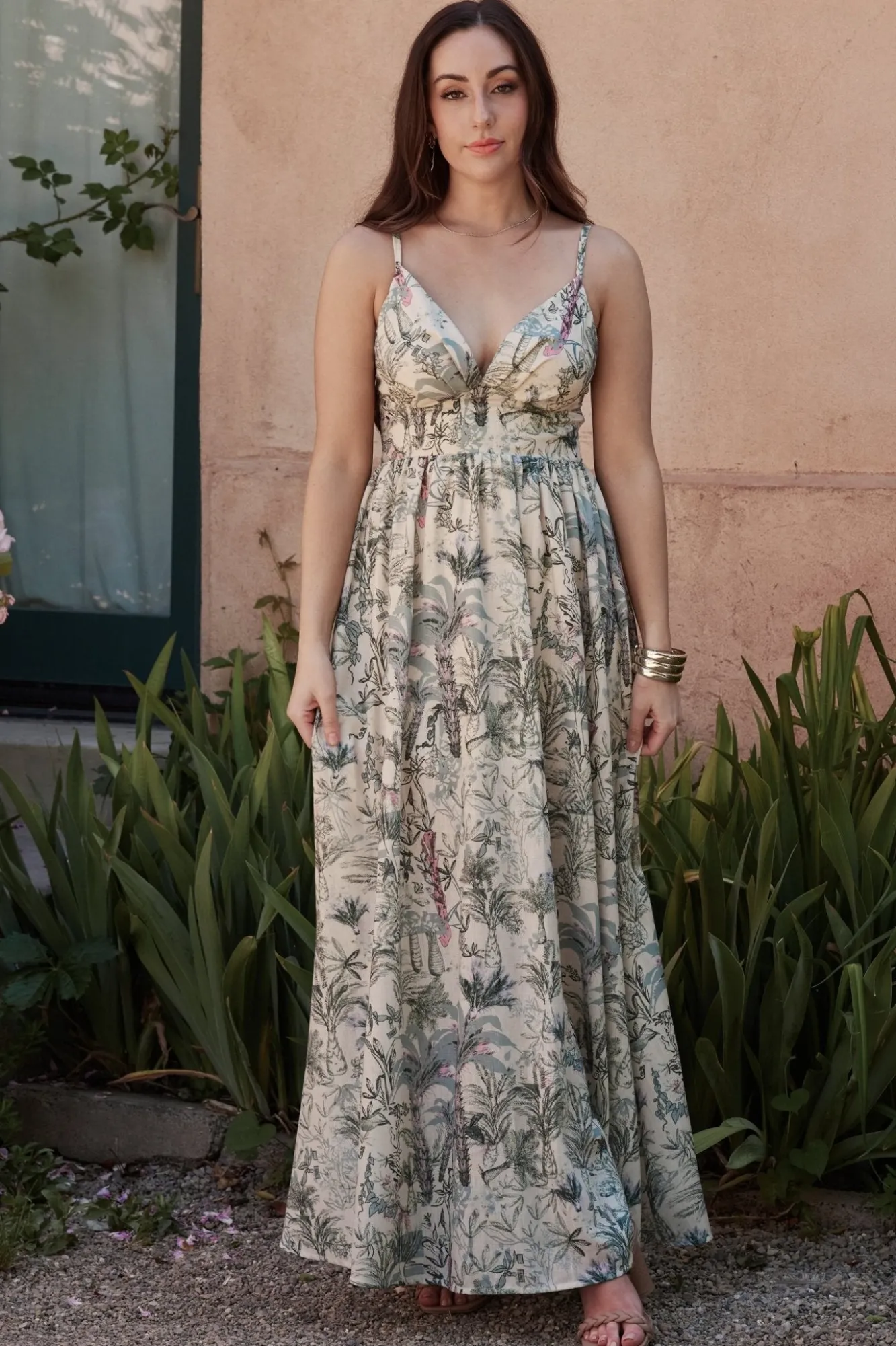 Baltic Born Naia Maxi Dress | Natural + Sage Print