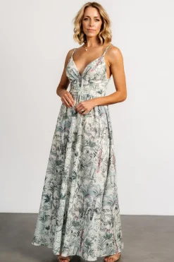 Baltic Born Naia Maxi Dress | Natural + Sage Print