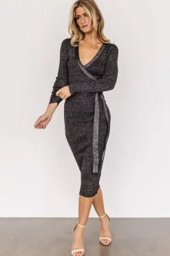 Baltic Born Nancy Ribbed Shimmer Midi Dress |
