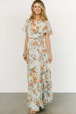 Baltic Born Naomi Short Sleeve Maxi Dress | Sage Floral