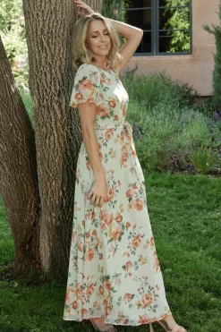 Baltic Born Naomi Short Sleeve Maxi Dress | Sage Floral