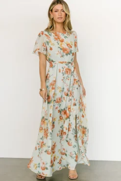 Baltic Born Naomi Short Sleeve Maxi Dress | Sage Floral