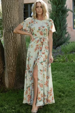 Baltic Born Naomi Short Sleeve Maxi Dress | Sage Floral