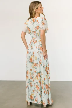 Baltic Born Naomi Short Sleeve Maxi Dress | Sage Floral