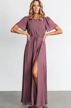 Baltic Born Naomi Short Sleeve Maxi Dress | Vintage Plum