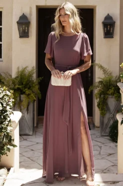 Baltic Born Naomi Short Sleeve Maxi Dress | Vintage Plum