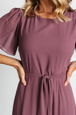 Baltic Born Naomi Short Sleeve Maxi Dress | Vintage Plum