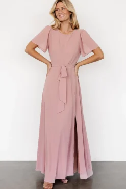 Baltic Born Naomi Short Sleeve Maxi Dress | Blush Pink