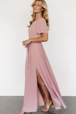 Baltic Born Naomi Short Sleeve Maxi Dress | Blush Pink