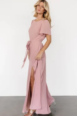 Baltic Born Naomi Short Sleeve Maxi Dress | Blush Pink