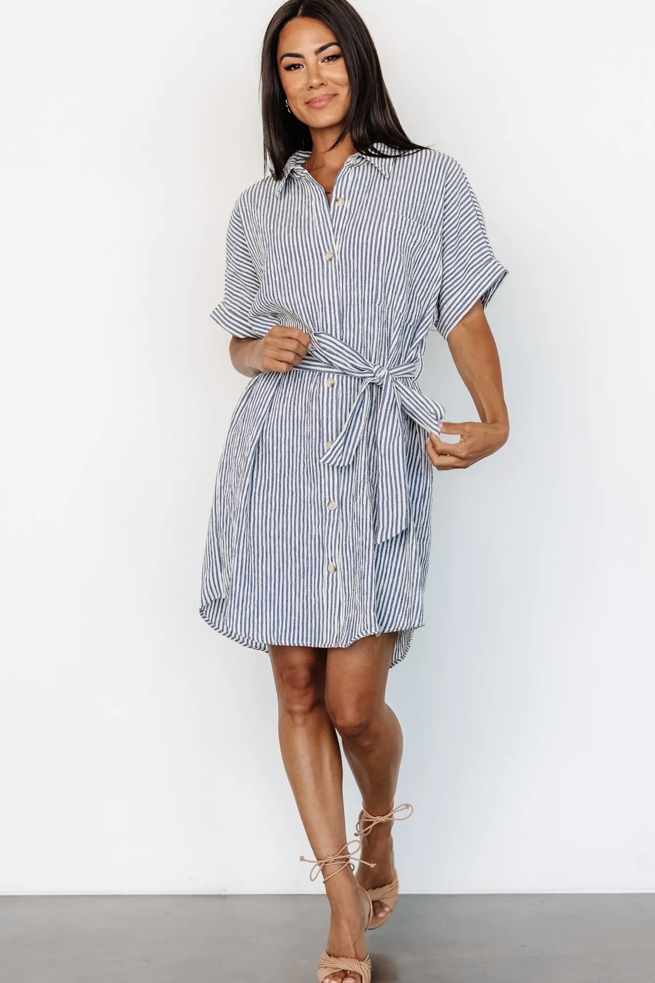 Baltic Born Nautical Shirt Dress | Blue Stripe