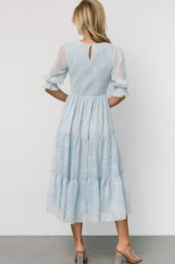 Baltic Born Nellie Smocked Midi Dress | Light Blue