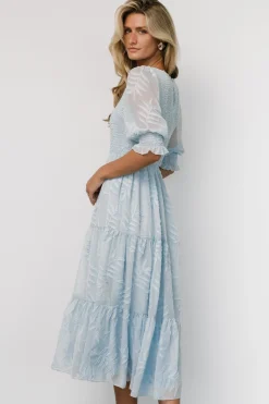 Baltic Born Nellie Smocked Midi Dress | Light Blue
