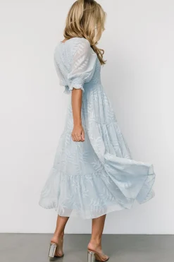 Baltic Born Nellie Smocked Midi Dress | Light Blue