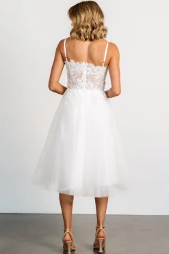 Baltic Born Noelle Shimmer Midi Dress | Off White