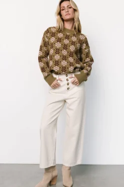 Baltic Born Norris Sweater | Olive Multi Floral