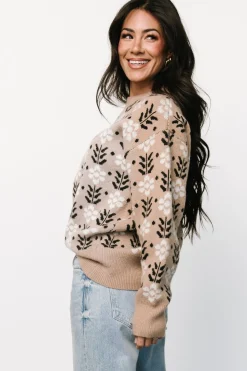 Baltic Born Norris Sweater | Tan Multi Floral