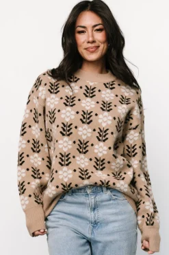 Baltic Born Norris Sweater | Tan Multi Floral