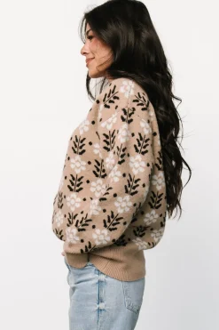 Baltic Born Norris Sweater | Tan Multi Floral